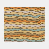 Hippie Trippy Groovy Vertical Strip 70er Muster Fleecedecke (Vorderseite (Horizontal))