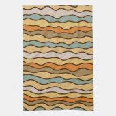 Hippie Trippy Groovy Vertical Strip 70er Muster Geschirrtuch (Vertikal)