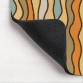 Hippie Trippy Groovy Vertical Strip 70er Muster Mousepad (Ecke)