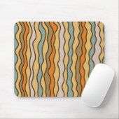 Hippie Trippy Groovy Vertical Strip 70er Muster Mousepad (Mit Mouse)