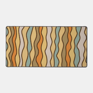 Hippie Trippy Groovy Vertical Strip 70er Muster Schreibtischunterlage