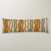 Hippie Trippy Groovy Vertical Strip 70er Muster Seitenschläferkissen (Rückseite)