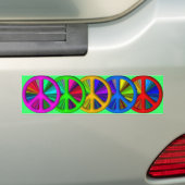 Hippie Trippy Peace Sign Autoaufkleber (Auf Auto)