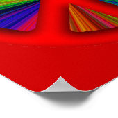 Hippie Trippy Peace Sign Poster (Ecke)