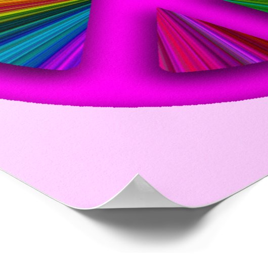 Hippie Trippy Peace Sign Poster (Ecke)