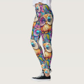 Hippie Trippy Psychedelic Colorful Owl Leggings (Links)