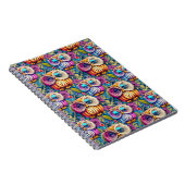 Hippie Trippy Psychedelic Colorful Owl Notizblock (Rechte Seite)