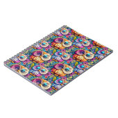 Hippie Trippy Psychedelic Colorful Owl Notizblock (Linke Seite)
