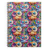 Hippie Trippy Psychedelic Colorful Owl Notizblock (Vorderseite)