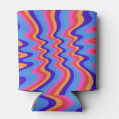 Hippie-Trippy-Retro-Hintergrundbild der 60er Jahre Dosenkühler (Rückseite)