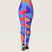 Hippie-Trippy-Retro-Hintergrundbild der 60er Jahre Leggings (Rückseite)