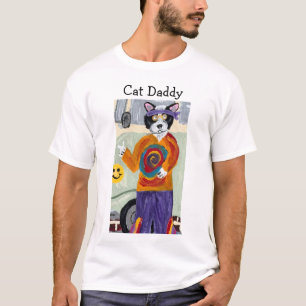 Hippie-Tuxedo-Katze Cat Daddy T-Shirt