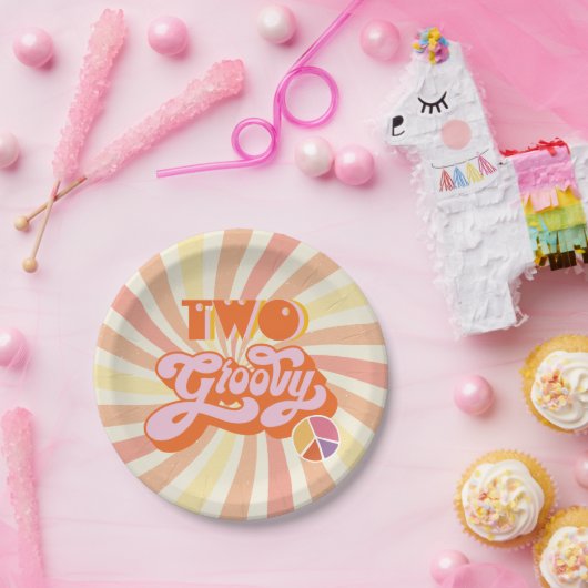 Hippie Two Groovy Pappteller (Party)