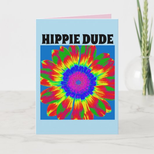 HIPPIE TYP BIRTHDAY CARD KARTE (Vorderseite)