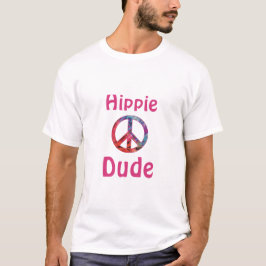 Hippie Typ Pink Blue Batik Gefärbte Krawatte Fried T-Shirt
