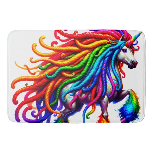 Hippie Unicorn Badematte (Vorderseite)