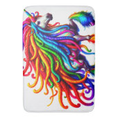 Hippie Unicorn Badematte (Vorderseite Vertikal)