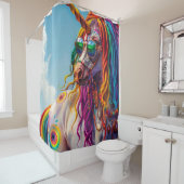 Hippie Unicorn Duschvorhang (Beispiel)