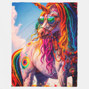 Hippie Unicorn Fleecedecke