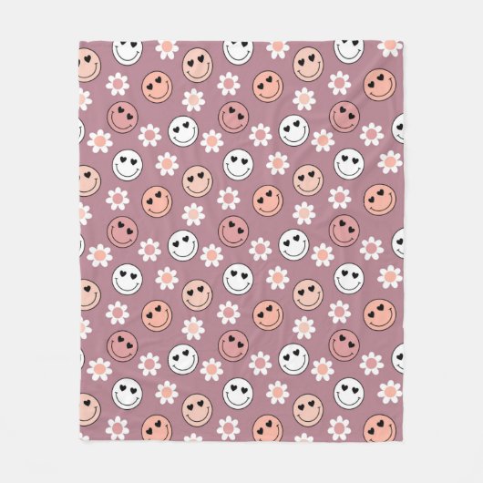 Hippie Valentinstag Fleecedecke (Vorderseite)