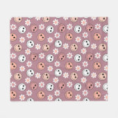 Hippie Valentinstag Fleecedecke (Vorderseite (Horizontal))