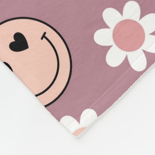 Hippie Valentinstag Fleecedecke (Ecke)