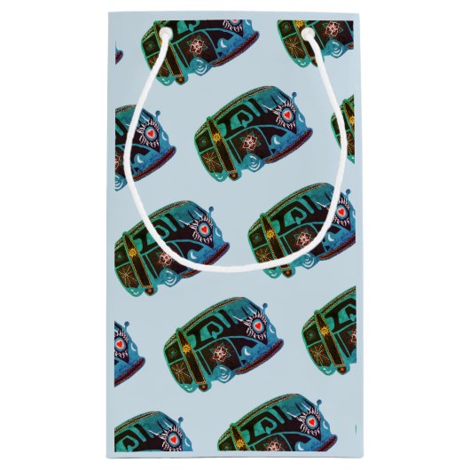 Hippie Van Art Custom Geschenktasche Kleine Geschenktüte (Rückseite)