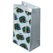 Hippie Van Art Custom Geschenktasche Kleine Geschenktüte (Rückseite Schrägansicht)