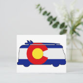 Hippie Van - Colorado Postkarte (Stehend Vorderseite)