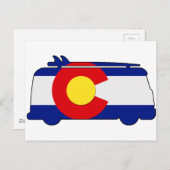 Hippie Van - Colorado Postkarte (Vorne/Hinten)