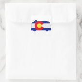 Hippie Van - Colorado Quadratischer Aufkleber (Tasche)