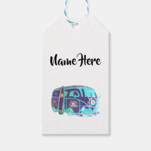 Hippie Van Custom Gift Tags Geschenkanhänger