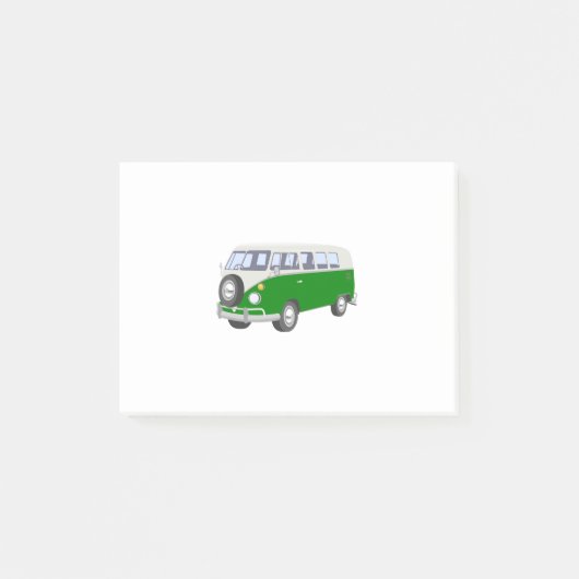 Hippie Van Green Post-it Klebezettel (Vorderseite)