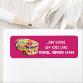 HIPPIE VAN GROOVY PINK Rücksendeadresse (Insitu)