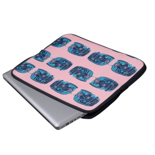 Hippie Van Laptop Sleeve (Vorne Knopf)