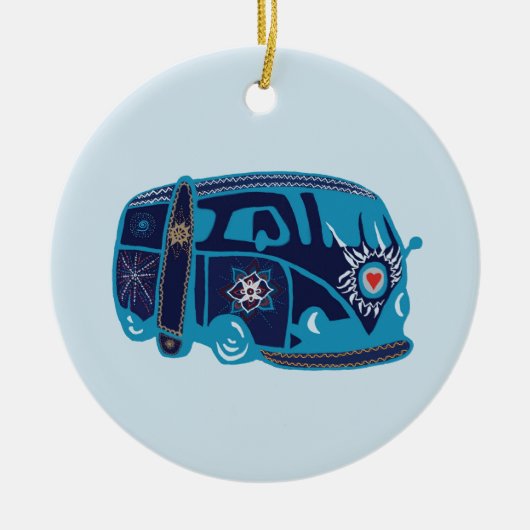 Hippie Van Ornament (Vorne)