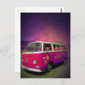 HIPPIE VAN Postcard Postkarte (Vorne/Hinten)