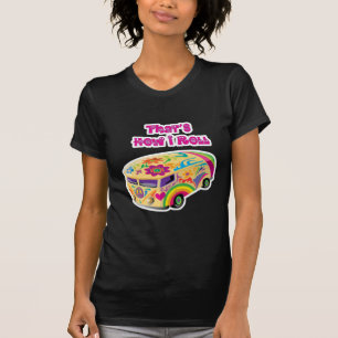 Hippie van Rettro wie ich rollen T-Shirt