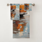 Hippie Van Seascape Traveler Mood Art Badhandtuch Set (Insitu)