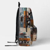 Hippie Van Seascape Traveler Mood Art Bedruckter Rucksack (Links)