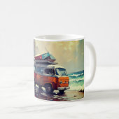 Hippie Van Seascape Traveler Mood Art Kaffeetasse (VorderseiteRechts)
