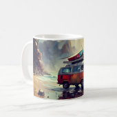 Hippie Van Seascape Traveler Mood Art Kaffeetasse (Vorderseite Links)
