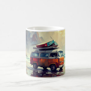 Hippie Van Seascape Traveler Mood Art Kaffeetasse