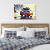 Hippie Van Seascape Traveler Mood Art Leinwanddruck (Insitu (Schlafzimmer))