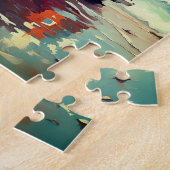 Hippie Van Seascape Traveler Mood Art Puzzle (Seite)