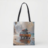 Hippie Van Seascape Traveler Mood Art Tasche (Vorderseite)