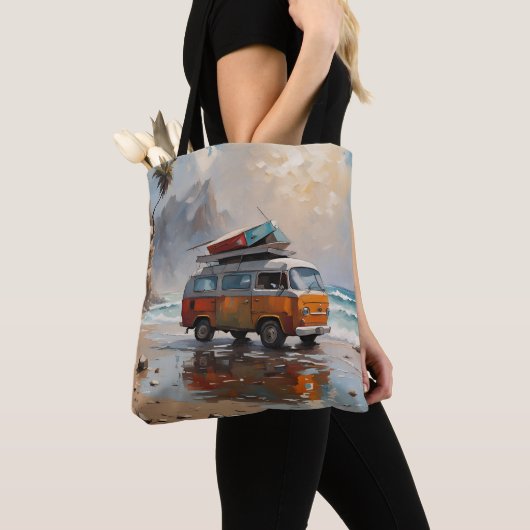 Hippie Van Seascape Traveler Mood Art Tasche (Von Nahem)