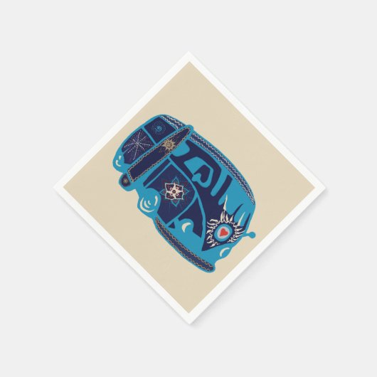 Hippie Van Standard Cocktail Papier Napkins Serviette (Ecke)
