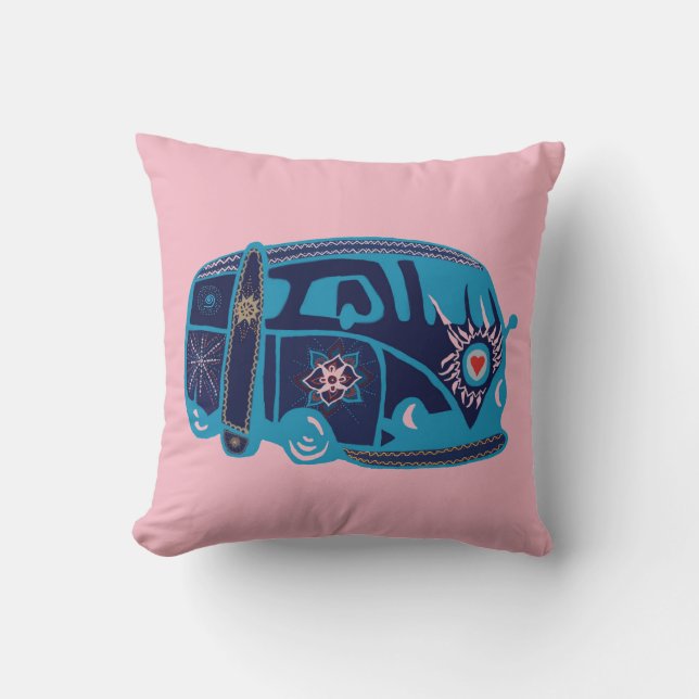 Hippie Van Throw Cushion 41 x 41 cm Kissen (Vorderseite)