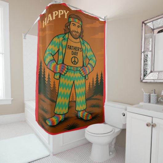 Hippie Vatertag Duschvorhang (Beispiel)